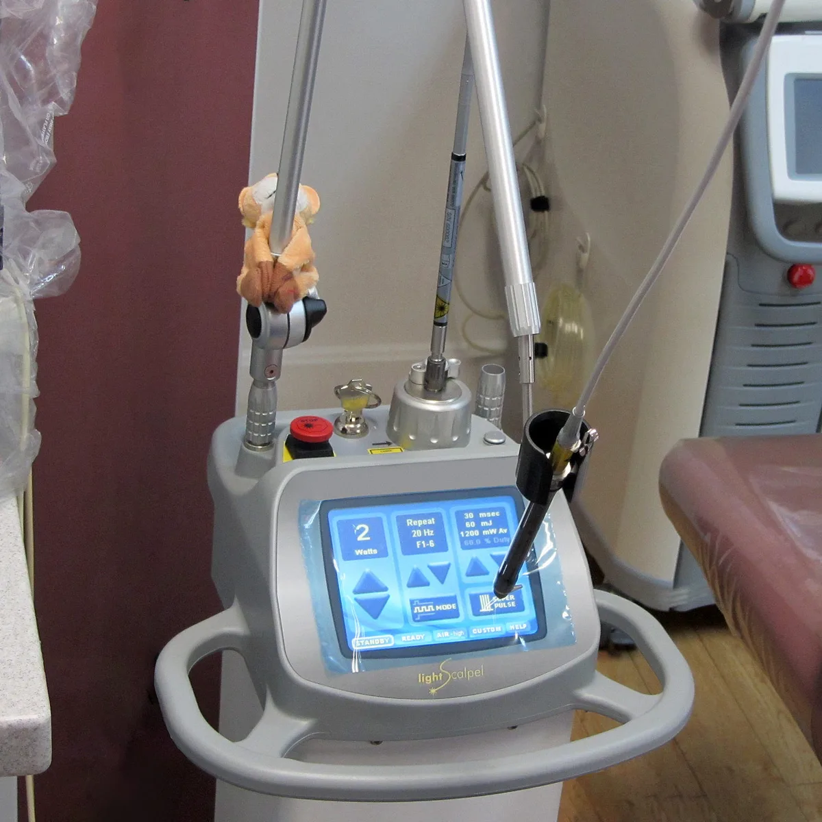 A dental CO2 laser unit in a dental office